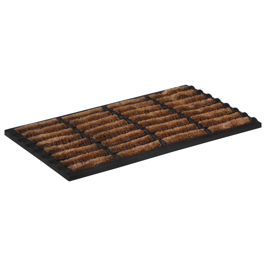 vidaXL Door Mat Rectangular 45x75 cm Rubber and Coir 2