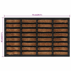 vidaXL Door Mat Rectangular 45x75 cm Rubber and Coir 6