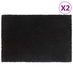 vidaXL Door Mats 2 pcs Black 40x60 cm Tufted Coir 1