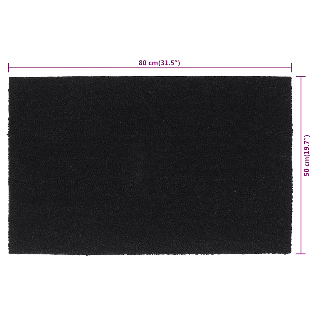 vidaXL Door Mat Black 50x80 cm Tufted Coir 6