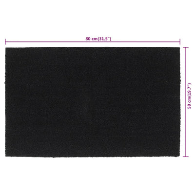 Door Mat Black 50x80 cm Tufted Coir