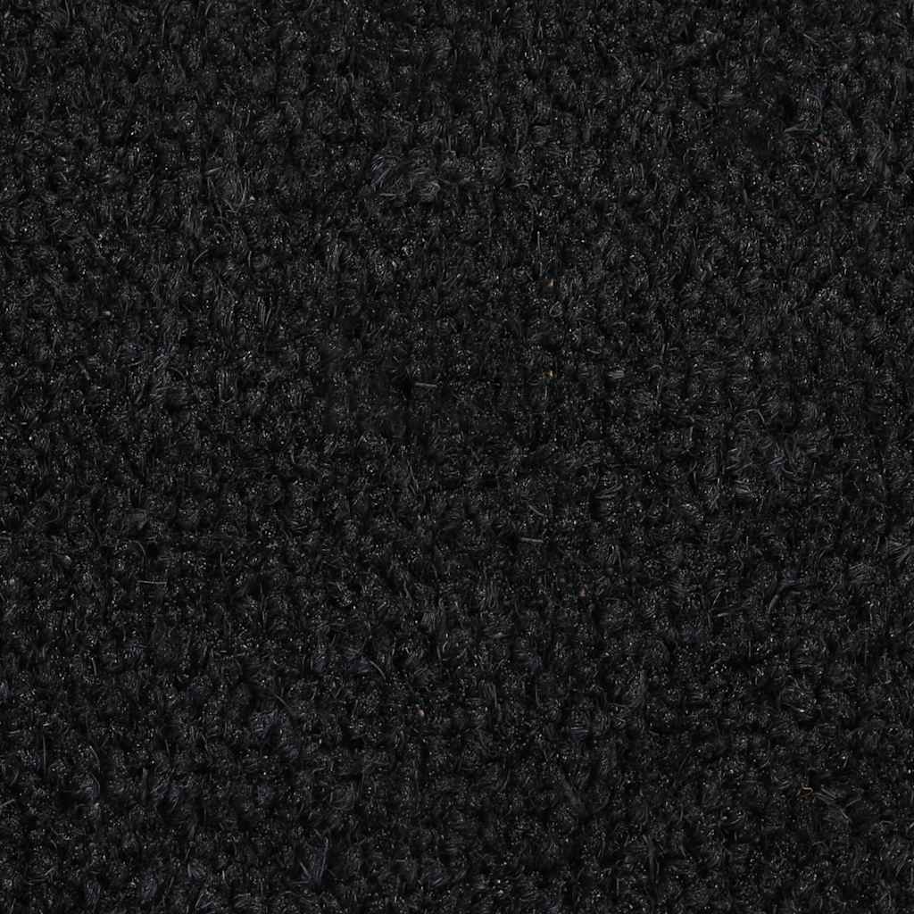 vidaXL Door Mat Black Half Round 50x80 cm Tufted Coir 5