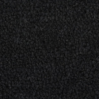 Door Mat Black Half Round 50x80 cm Tufted Coir