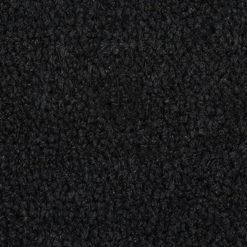 Door Mat Black Half Round 50x80 cm Tufted Coir