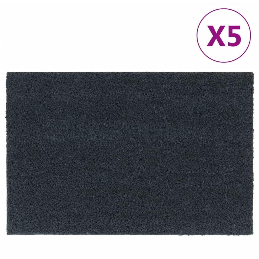 vidaXL Door Mats 5 pcs Dark Grey 40x60 cm Tufted Coir 1