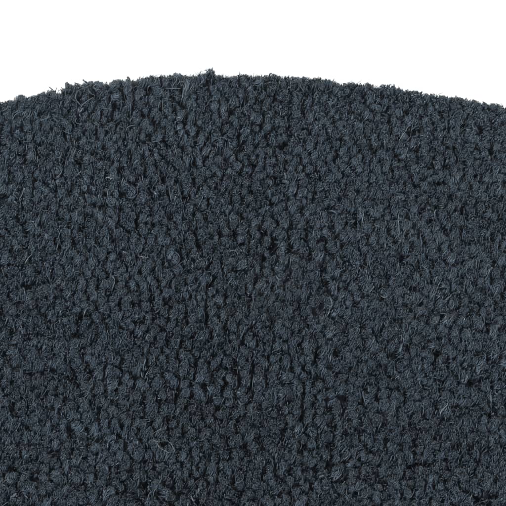 vidaXL Door Mat Dark Grey Half Round 50x80 cm Tufted Coir 3