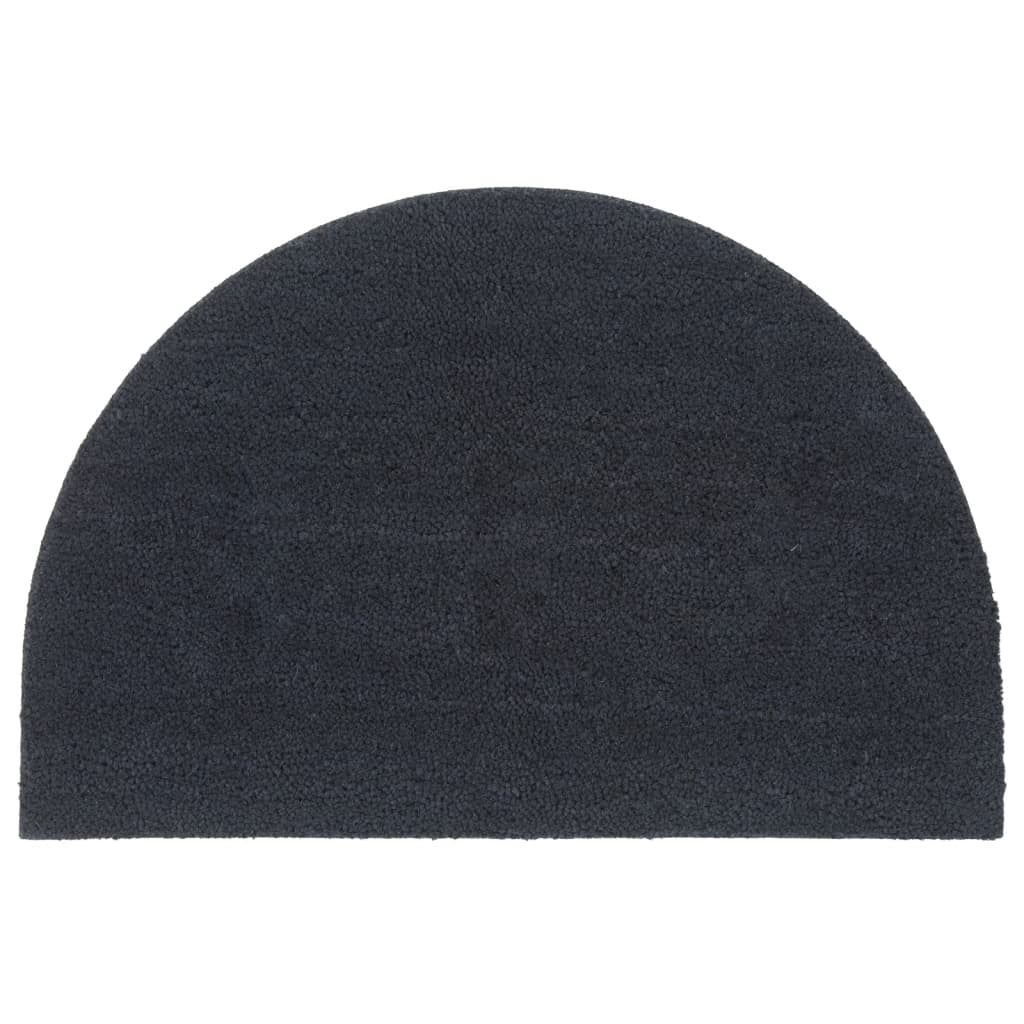 vidaXL Door Mat Dark Grey Half Round 60x90 cm Tufted Coir 1