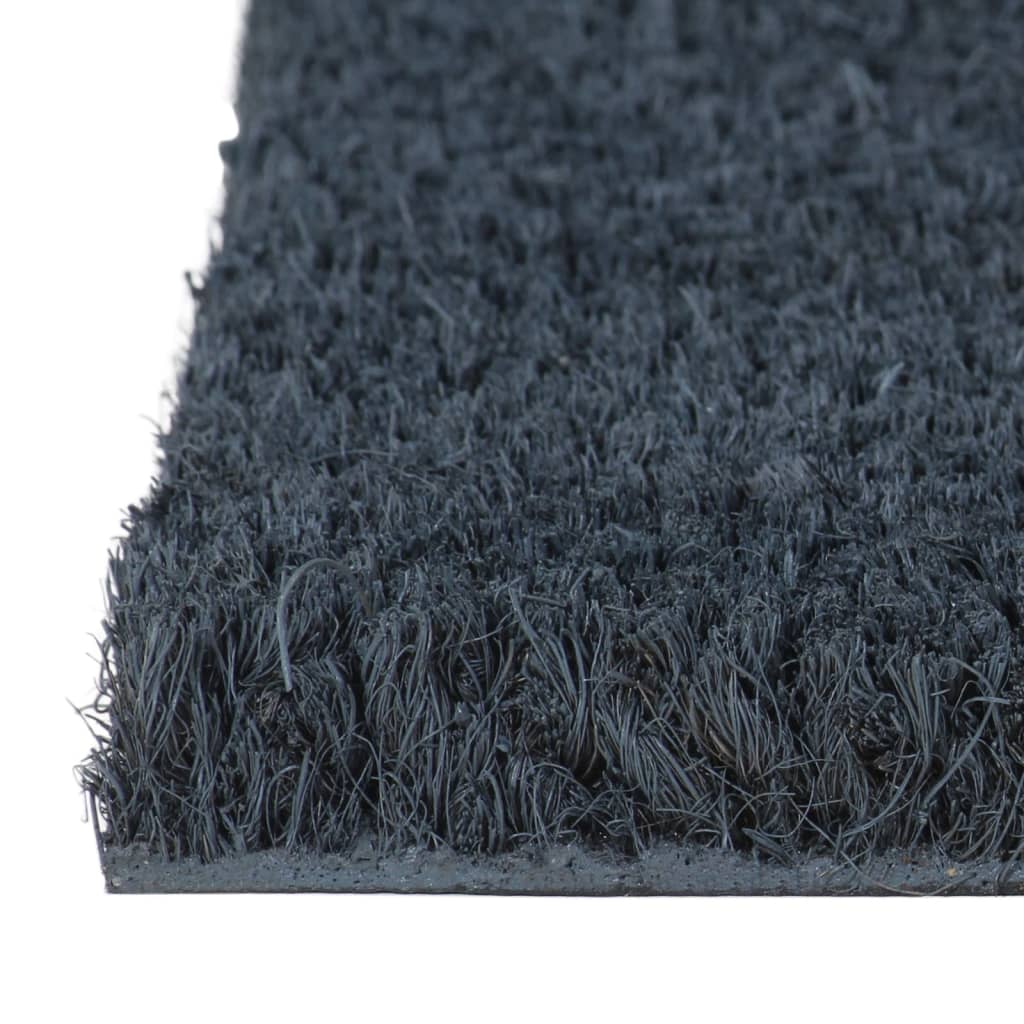 vidaXL Door Mat Dark Grey Half Round 60x90 cm Tufted Coir 4