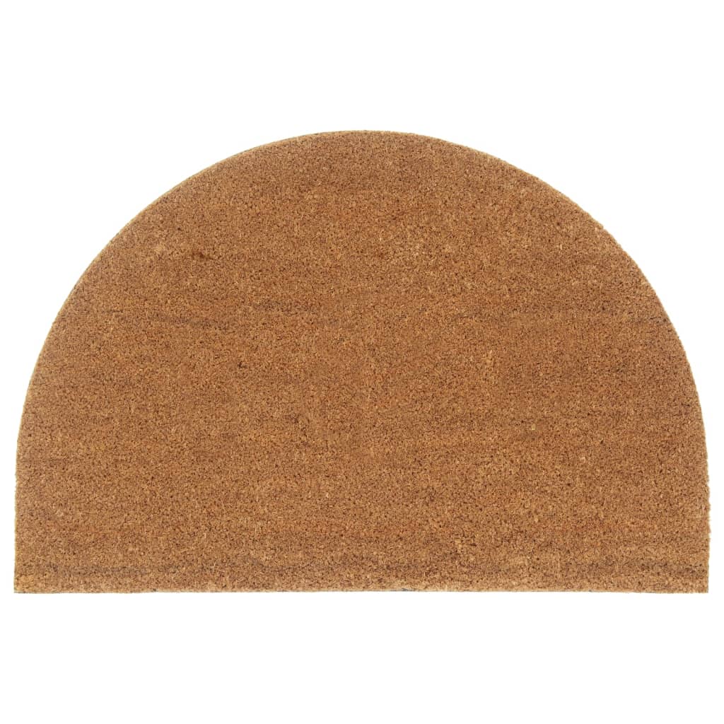vidaXL Door Mat Natural Half Round 60x90 cm Tufted Coir 1