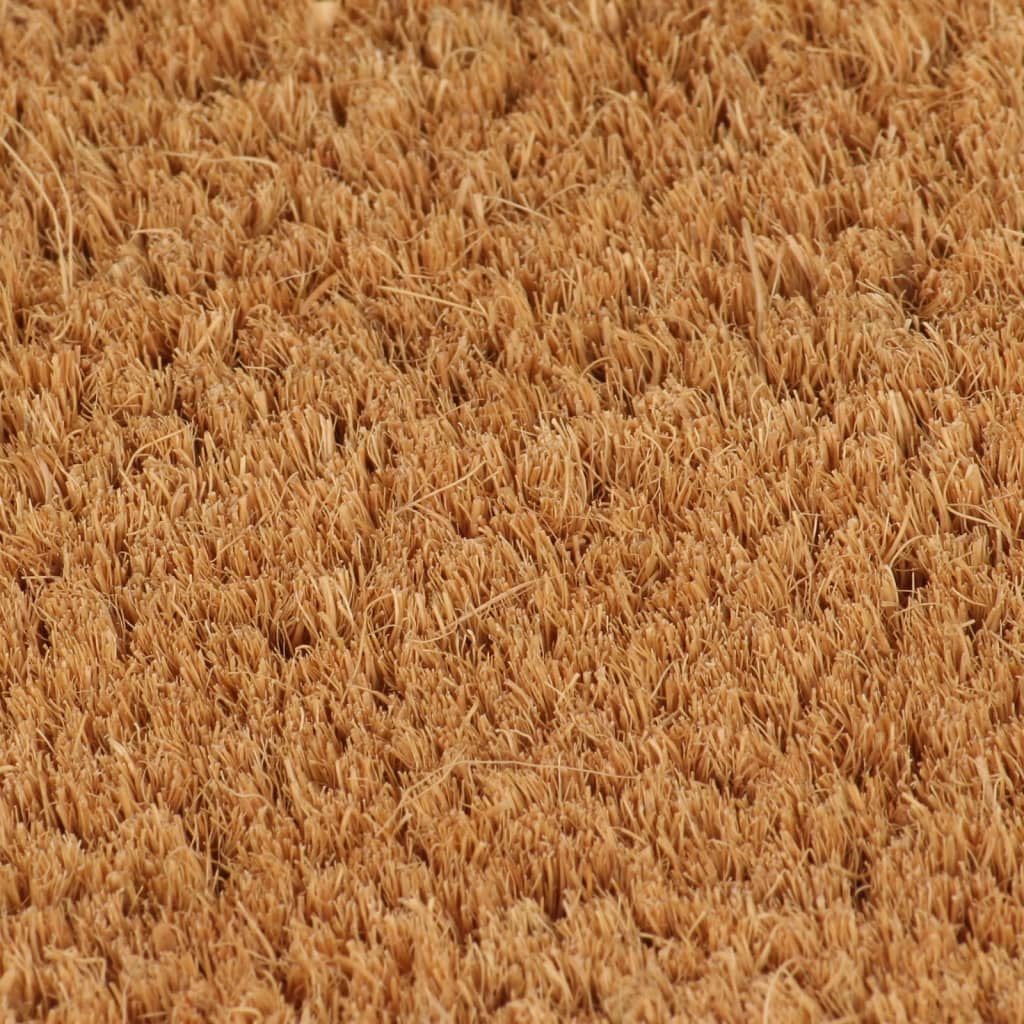 vidaXL Door Mat Natural Half Round 60x90 cm Tufted Coir 3