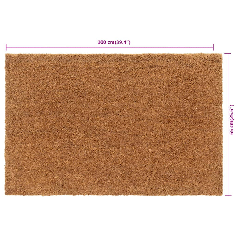 Door Mat Natural 65x100 cm Tufted Coir