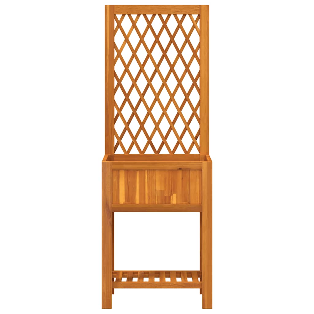 vidaXL Planter with Trellis and Shelf 55x29,5x152 cm Solid Wood Acacia 4