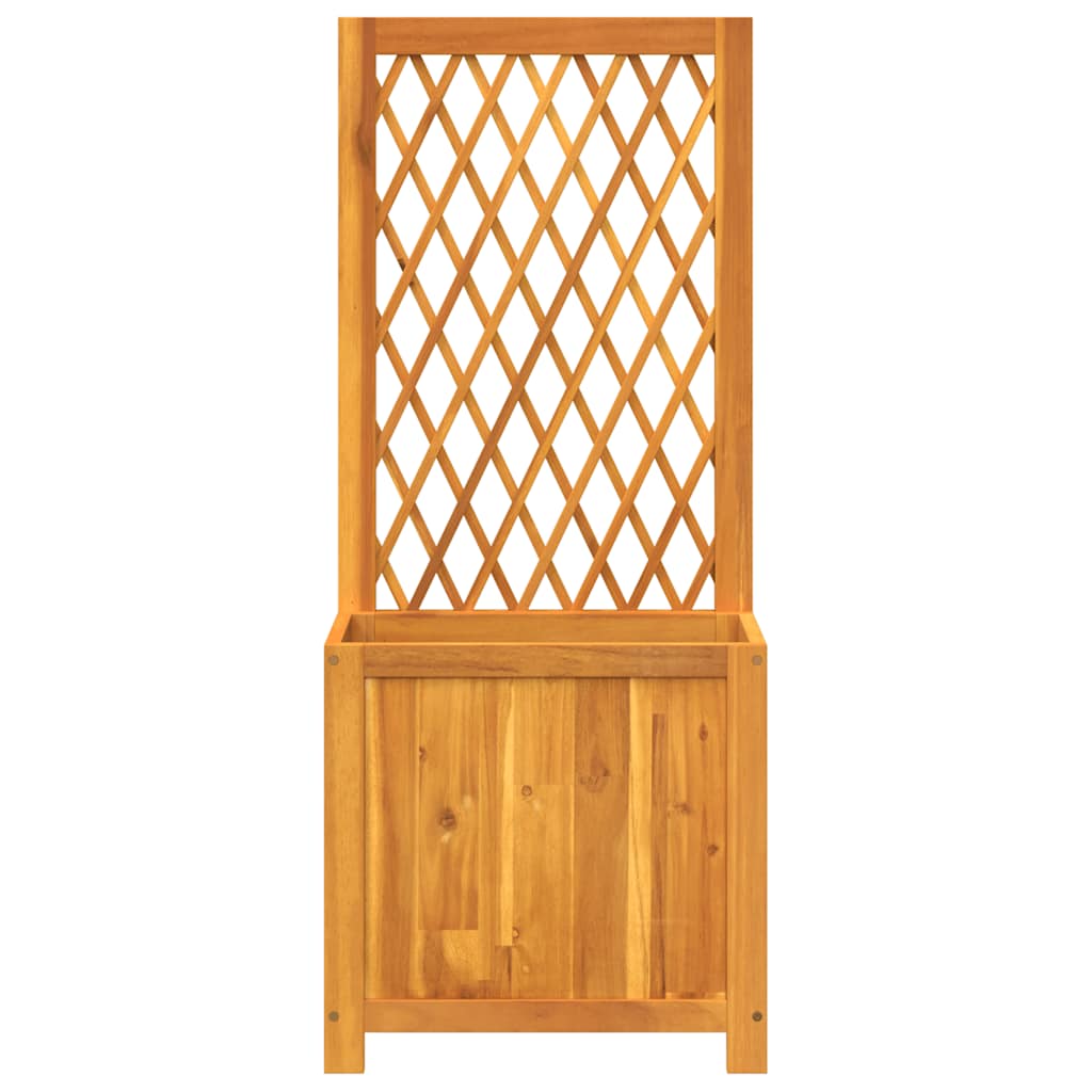 vidaXL Planter with Trellis 55x29,5x132 cm Solid Wood Acacia 4