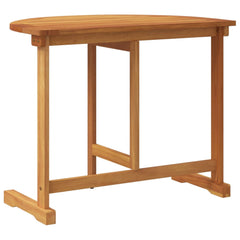 Folding Balcony Table 90x60x72 cm Solid Wood Acacia Half round