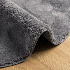 vidaXL Rug HUARTE Short Pile Soft and Washable Anthracite Ø 160 cm 6