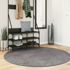 vidaXL Rug HUARTE Short Pile Soft and Washable Anthracite Ø 160 cm 1