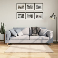 vidaXL Rug HUARTE Short Pile Soft and Washable Beige 120x120 cm 1