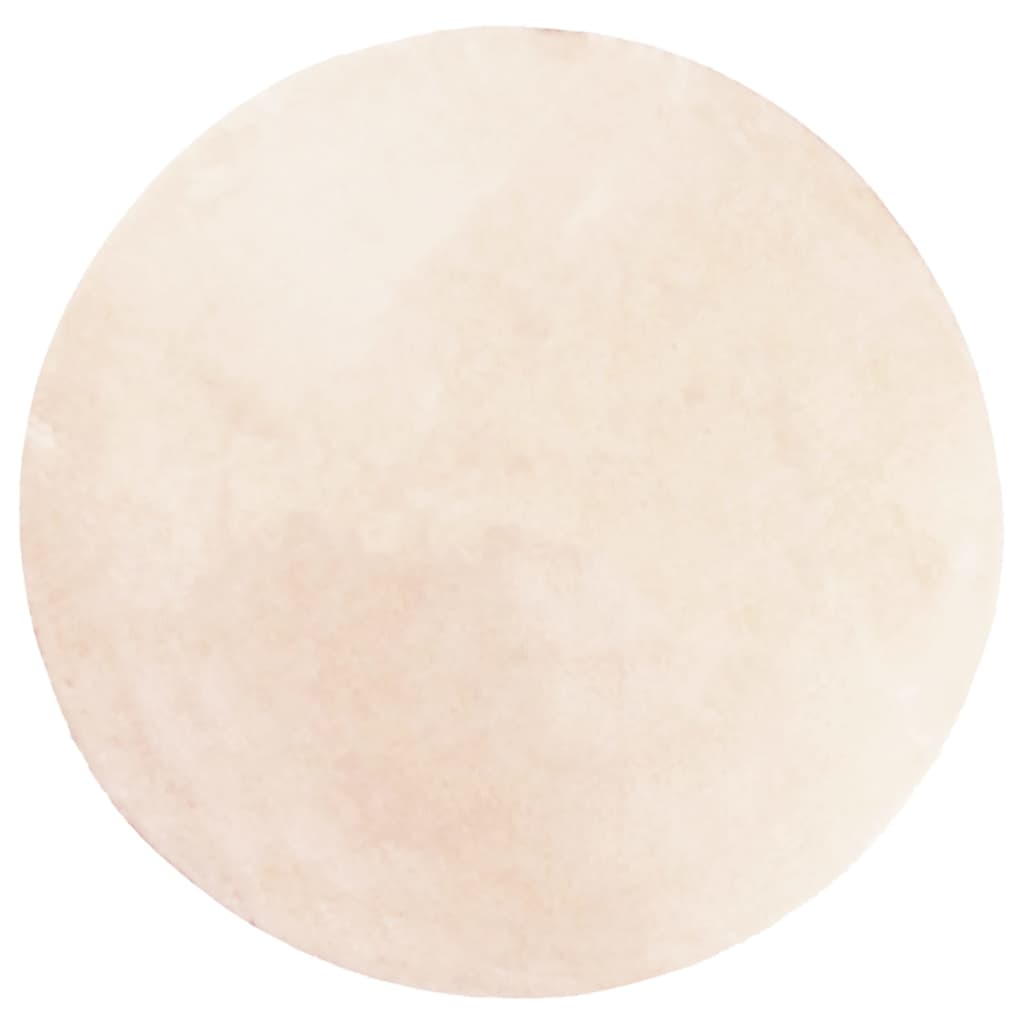vidaXL Rug HUARTE Short Pile Soft and Washable Beige Ø 120 cm 2