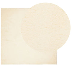 vidaXL Rug HUARTE Short Pile Soft and Washable Cream 120x120 cm 3