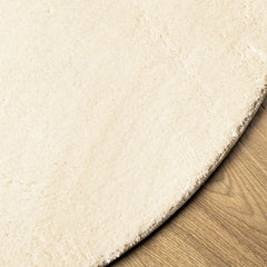 vidaXL Rug HUARTE Short Pile Soft and Washable Cream Ø 120 cm 4