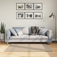 vidaXL Rug HUARTE Short Pile Soft and Washable Sand 120x120 cm 1