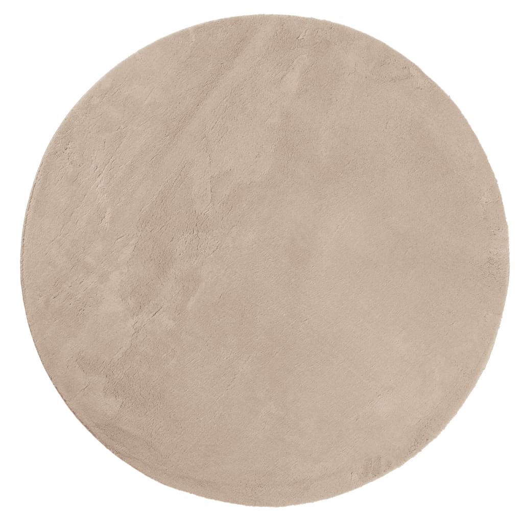 vidaXL Rug HUARTE Short Pile Soft and Washable Sand Ø 120 cm 2