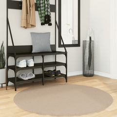vidaXL Rug HUARTE Short Pile Soft and Washable Sand Ø 120 cm 1