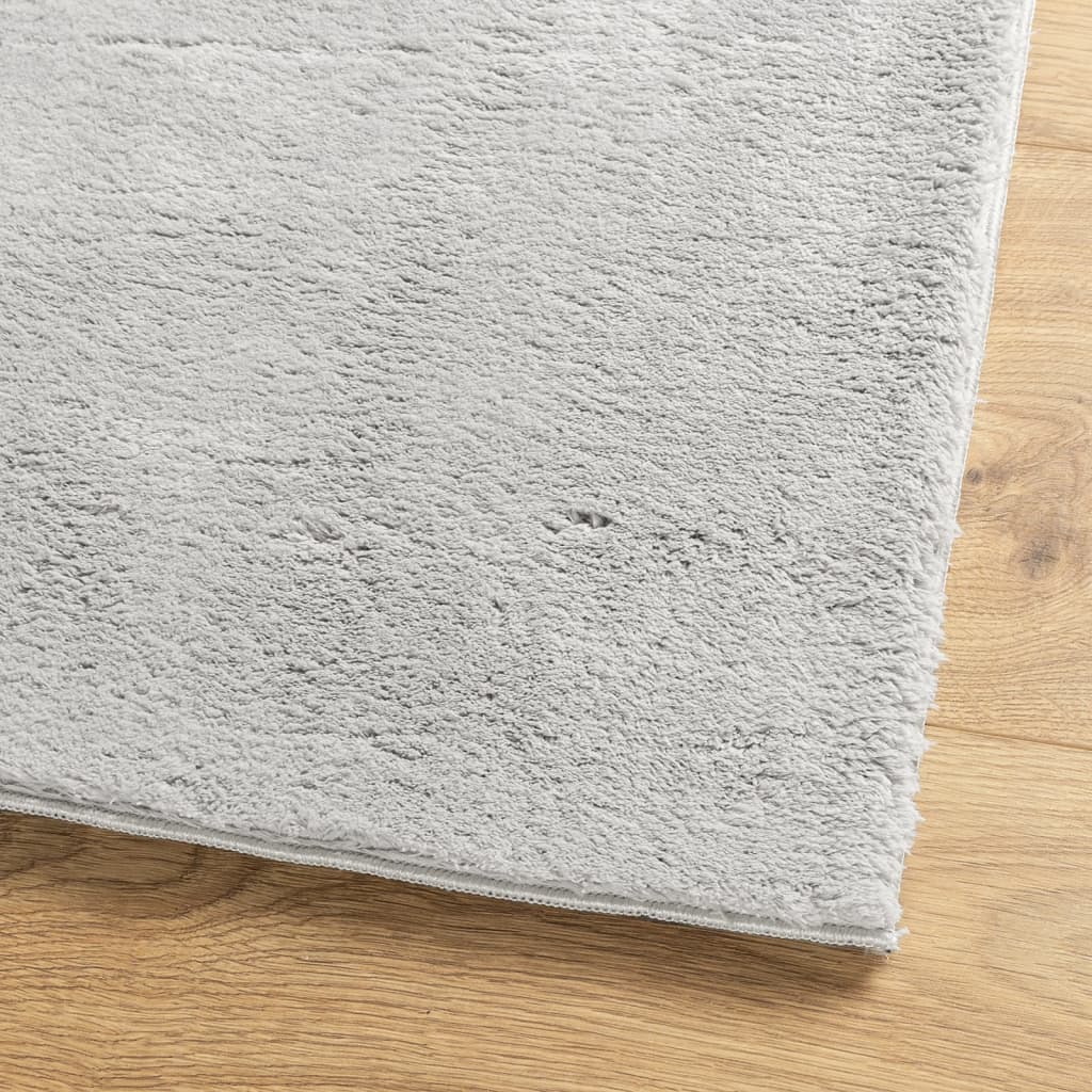 vidaXL Rug HUARTE Short Pile Soft and Washable Grey 100x200 cm 4