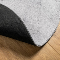 vidaXL Rug HUARTE Short Pile Soft and Washable Grey Ø 120 cm 5