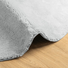 vidaXL Rug HUARTE Short Pile Soft and Washable Grey Ø 120 cm 6