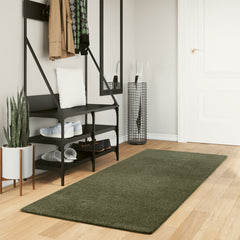Rug HUARTE 100% Polyester Flat Green 60 x 110–Ø 80 cm 80 x 200 cm