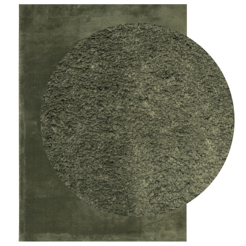 Rug HUARTE 100% Polyester Flat Green 60 x 110–Ø 80 cm 120 x 170 cm