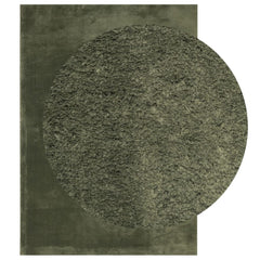 Rug HUARTE 100% Polyester Flat Green 60 x 110–Ø 80 cm 120 x 170 cm