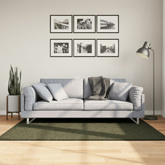 vidaXL Rug HUARTE Short Pile Soft and Washable Forest Green 120x170 cm 1