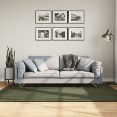 vidaXL Rug HUARTE 100% Polyester Flat Green