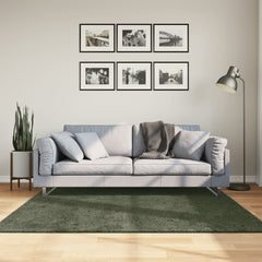 vidaXL Rug HUARTE 100% Polyester Flat Green