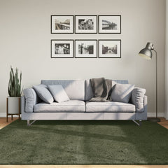 vidaXL Rug HUARTE 100% Polyester Flat Green