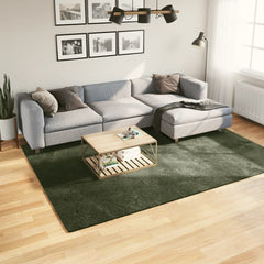 vidaXL Rug HUARTE 100% Polyester Flat Green