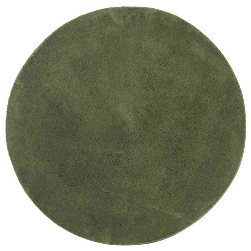 Rug HUARTE Short Pile Soft and Washable Forest Green Ø 120 cm