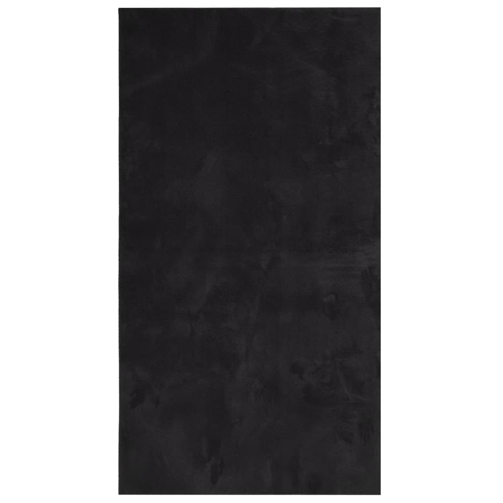 vidaXL Rug HUARTE Short Pile Soft and Washable Black 80x150 cm 2