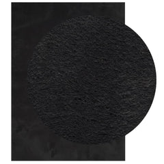 vidaXL Rug HUARTE Short Pile Soft and Washable Black 140x200 cm 3