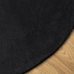 vidaXL Rug HUARTE Short Pile Soft and Washable Black Ø 120 cm 4