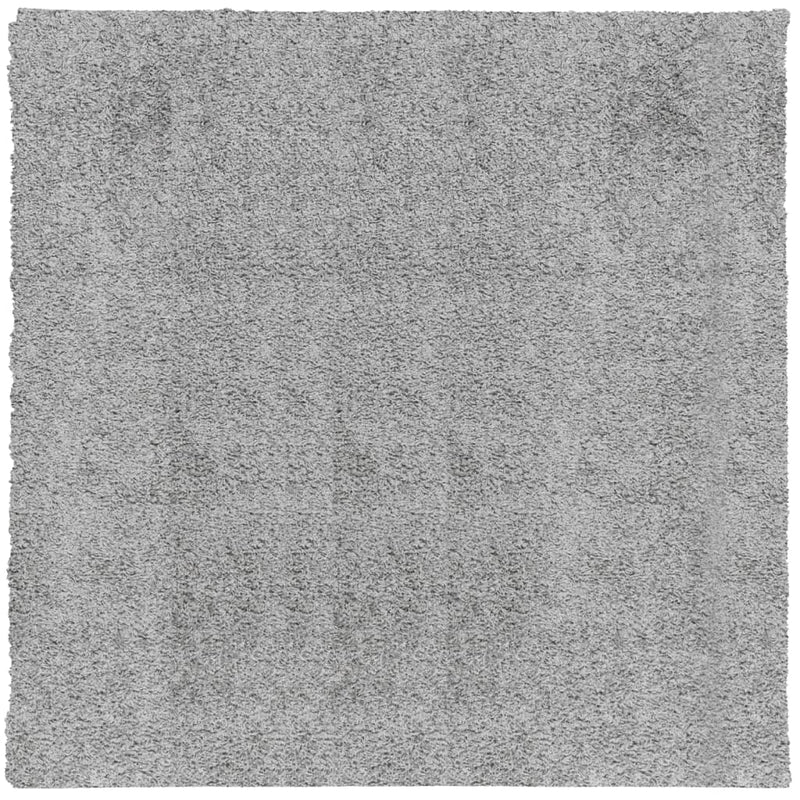 Shaggy Rug PAMPLONA High Pile Modern Grey 120x120 cm