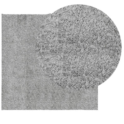 Shaggy Rug PAMPLONA High Pile Modern Grey 120x120 cm