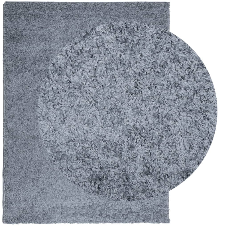 Shaggy Rug High Pile Modern Blue 300x400 cm