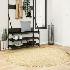 vidaXL Shaggy Rug PAMPLONA High Pile Modern Gold Ø 160 cm 1