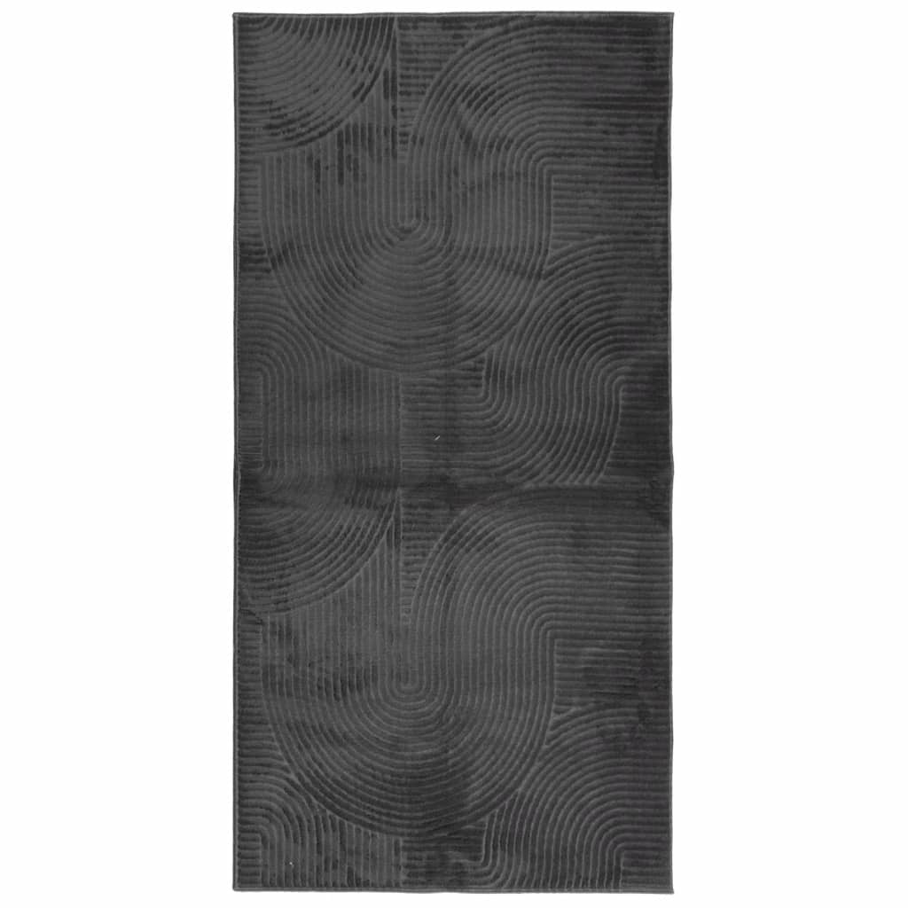 vidaXL Rug IZA Short Pile Scandinavian Look Anthracite 100x200 cm 2