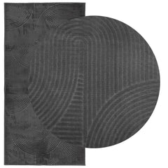 vidaXL Rug IZA Short Pile Scandinavian Look Anthracite 100x200 cm 3