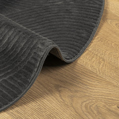 vidaXL Rug IZA Short Pile Scandinavian Look Anthracite Ø 100 cm 6