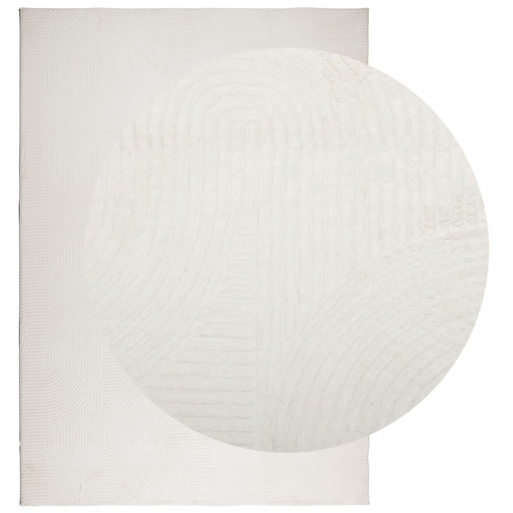 vidaXL Rug IZA Short Pile Scandinavian Look Cream 140x200 cm 3
